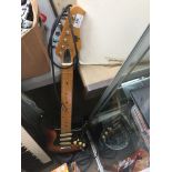 A vintage 1970's Honda II Stratocaster electric guitar with lead and soft bag. Catalogue only,