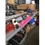 Extremely large quantity of various tools, garageware, grinders, toolboxes, lathe, woodworking