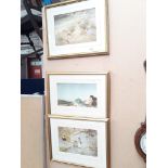 After William Russell Flint, three calendar prints, unsigned, all framed and glazed, all with WRF