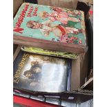 A box of 1930's children's books, with a Mrs Beton's cookery book Catalogue only, live bidding