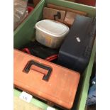 A box of fishing tackle. Catalogue only, live bidding available via our website. Please note if