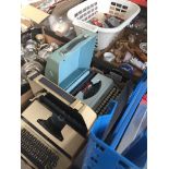 An Imperial typewriter and a Petite typewriter. Catalogue only, live bidding available via our