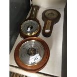 3 barometers Catalogue only, live bidding available via our website. Please note if you require P&