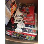 A box of Manchester United football programmes 1970s onwards Catalogue only, live bidding
