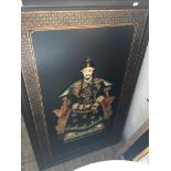 A large framed picture of an emperor, composite applied to board, 122cm x 76cm. Catalogue only, live