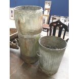 Two galvanized bins and a dolly tub Catalogue only, live bidding available via our website. If you
