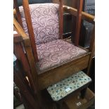 A commode chair. Catalogue only, live bidding available via our website. Please note if you