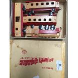 A vintage boxed Plaho wooden train, Spielzeug, made in Germany. Catalogue only, live bidding