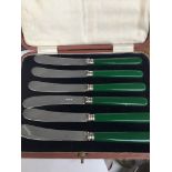 A boxed set of epns butter knives Catalogue only, live bidding available via our website. Please