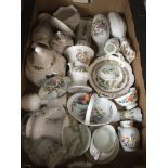 A box of china by Coalport and Aynsley, appx 30 pieces Catalogue only, live bidding available via