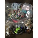 Box of costume jewellery Catalogue only, live bidding available via our website. Please note if