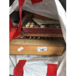 A bag containing trays of printers letters etc Catalogue only, live bidding available via our