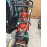 An Atco Petrol Lawnmower in working order, no grass box Catalogue only, live bidding available via