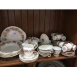 Paragon part tea set, 4 Wedgwood soup bowls and saucers, 4 Pontesa soup bowls and saucers and a part