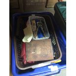 A box of mixed old tools, various spanners, drill bits etc Catalogue only, live bidding available
