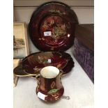 4 Rouge Royale items by Carlton ware Catalogue only, live bidding available via our website.