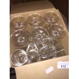 A box of drinking glasses Catalogue only, live bidding available via our website. Please note if you