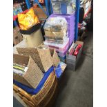 A large quantity of craft items including plastic storage drawers Catalogue only, live bidding