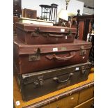 Three vintage travel cases Catalogue only, live bidding available via our website. Please note if