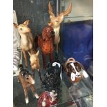 Seven Beswick animals (stag - broken) Catalogue only, live bidding available via our website. Please