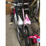 Two childrens bikes Catalogue only, live bidding available via our website. Please note if you