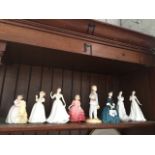 Eight small Royal Doulton figures Catalogue only, live bidding available via our website. Please