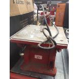 An electric fret saw Catalogue only, live bidding available via our website. Please note if you