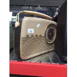 A Bush portable radio Catalogue only, live bidding available via our website. Please note if you