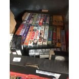 A box of VHS cassettes Catalogue only, live bidding available via our website. Please note if you
