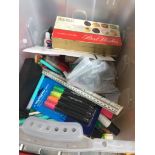 A box of stationary items. Catalogue only, live bidding available via our website. Please note if