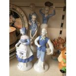 |Five porcelain figures Catalogue only, live bidding available via our website. Please note if you