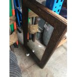 A rectangular wooden frame mirror. Catalogue only, live bidding available via our website. Please