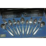 A retro 44 piece Viners Mosaic stainless steel canteen of cutlery