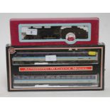 A boxed Dapol model railways 00 gauge 635 loco and LMS tender, D15 4-4-0 2P black together with a