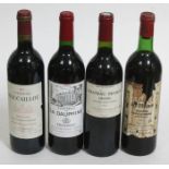 Four bottles of red wine comprising: Chateau Maucaillou Moulis 1997, Chateau de la Dauphine