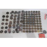 A collection of over 200 British Bronze/copper/brass coinage to include “cartwheel” 2d and 1d,