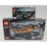 Two boxed Lego Technic sets, 42046 & 42038.