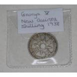 George V New Guinea 1938 shilling.