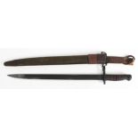 A United States WWI bayonet and scabbard.