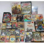 A box of retro computer game, mainly Spectrum.