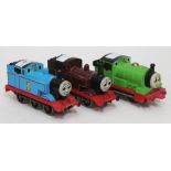 A group of three Thomas the Tank Engine 0 gauge models, possibly kit-built.