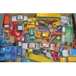 A box of Lesney Matchbox die-cast model vehicles.