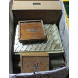 A box full of Gravograph brass stencils