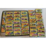 A collection of 40 mainly Matchbox Superfast die-cast model vehicles with boxes.