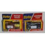 Dinky Toys Range Rover 192 and London Taxi 284 boxed.