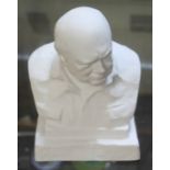 A Spode parian ware bust depicting Winston Churchill, height 17cm.