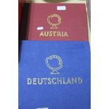 Two Schaubek stamp albums - Deutschland & Austria