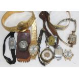 Ten ladies vintage mechanical wristwatches