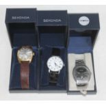 Three boxed gents Sekonda mechanical wristwatches