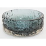 A Whitefriars textured bark glass bowl, diam. 20cm.